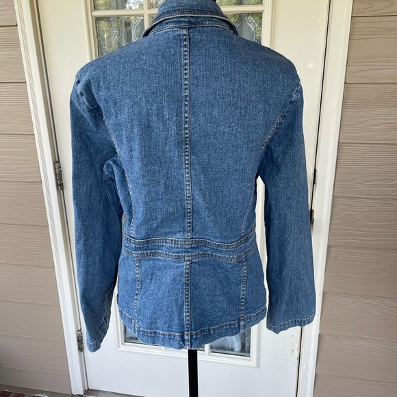 Oscar de la Renta Blue Jean Jacket - Picture 2 of 3